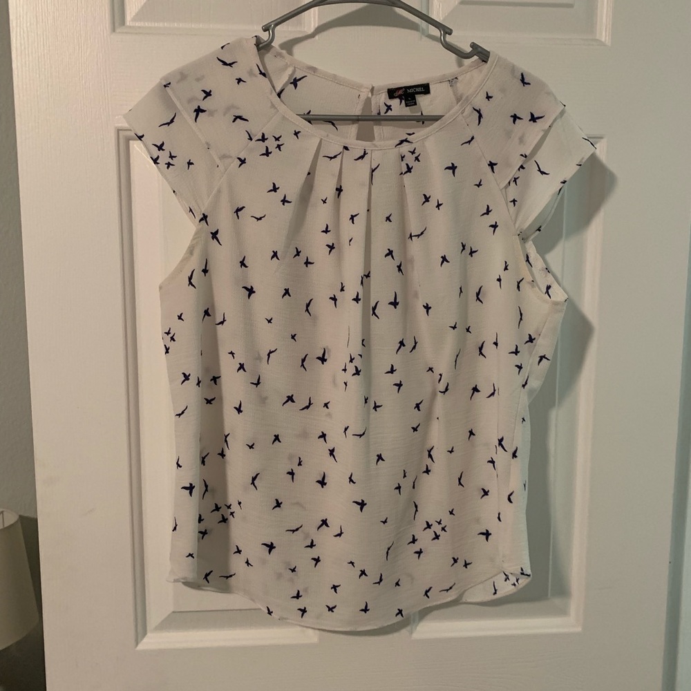 Printed White Blouse
